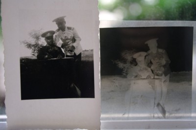 Poza 2 ofiteri romani si negativ - perioada celui de-al doilea razboi mondial foto