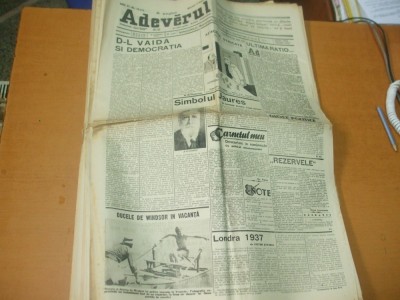 Adeverul 4 august 1937 foto