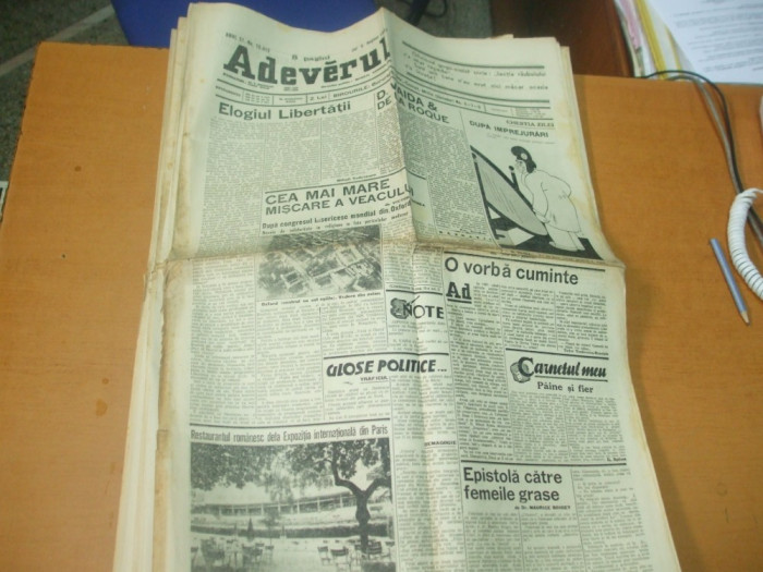 Adeverul 5 august 1937