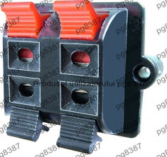 Conector boxe 4 pini, montare pe panou - 123683 foto