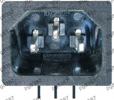 Mufa alimentare calculator, tata, montare PCB, IEC 60320-125312 foto