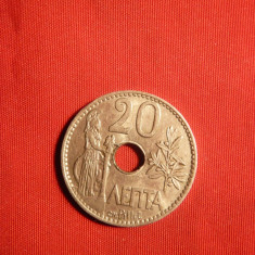 Moneda 20 Lepta 1912 Grecia ,metal alb ,cal.apr.NC