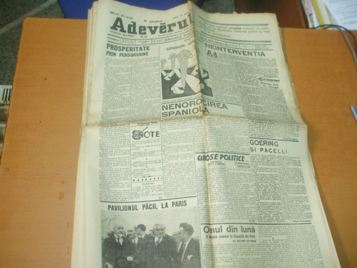 Adeverul 27 iulie 1937