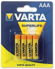 Baterie R3 AAA Varta Superlife Zinc-Carbon Micro-400082 foto