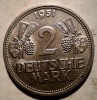 E.277 GERMANIA RFG 2 DEUTSCHE MARK 1951 G XF RARA, Europa, Cupru-Nichel
