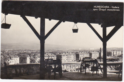 RPR,CP circulata 1960,Hunedoara,vedere spre orasul muncitoresc foto