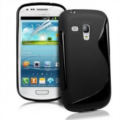 Husa de silicon TPU culoare neagra, model S-LINE, Galaxy S3 Mini i8190, calitate A+++ foto