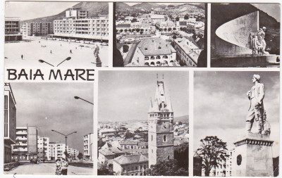 RPR,CP circulata 1966,Baia Mare,colaj foto