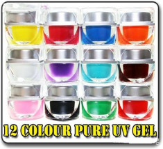 KIT 12 GELURI uv colorate color foto