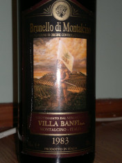 Vin colectie :Brunello di Montalcino Villa Banfi 1983 foto