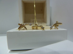 Set Cercei si Lantisor aur 14K cu diamante (zeci de modele noi) foto