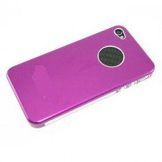 husa aluminiu roz iphone 4 4s + folie protectie ecran + expediere gratuita foto