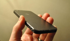 Folie carbon iPhone 5 5S full body textura 3D foto