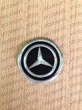 Emblema Capac Roata Mercedes Negru 60mm Aluminiu