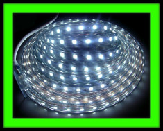 BANDA LED LEDURI SMD WATERPROOF 3.5 Ron/10 cm (60 SMD-uri/m + adeziv 3M) foto