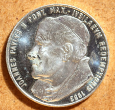 (M210) Medalie Vatican argintata: Papa Ioan Paul al II-lea 1983 Pieta foto