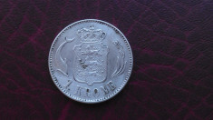 DANEMARCA - 1 KRONE 1916 ARGINT - XF ( NR 4444 ) foto