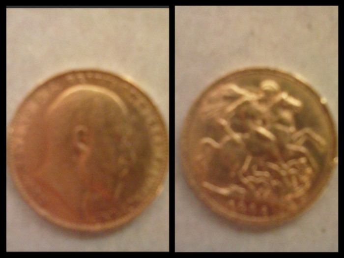 Moneda de aur din 1904 Englezeasca
