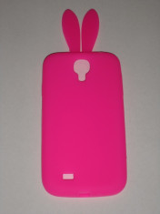 Husa silicon, model iepuras, culoare roz, Samsung Galaxy S4, i9500. foto