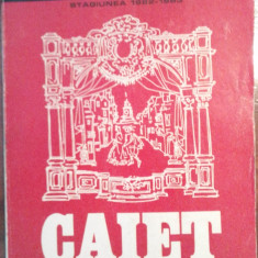 CARTE DE COLETIE TEATRUL NATIONAL BUCURESTI STAGIUNEA 1982-1983 CAIET EDITIE SPECIALA