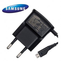 Incarcator Samsung Galaxy S1 S2 S3 Ace Gio ETA0U10EBE + Cablu Micro USB Original Black foto