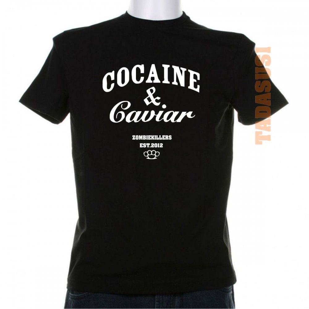 Tricou Cocaine &amp; Caviar FASHION 2015, COCAINE@CAVIAR, DOPE, FAKE,  ILLEGAL, L, M, S, XL, Alb, Rosu | Okazii.ro