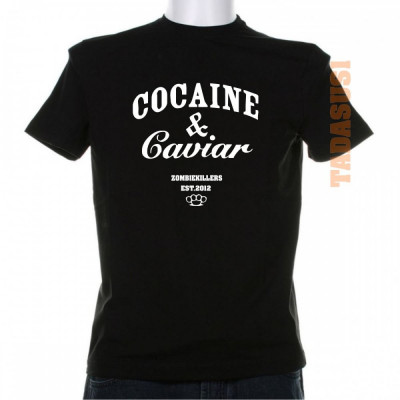 Tricou Cocaine &amp;amp;amp; Caviar FASHION 2015, COCAINE@CAVIAR, DOPE, FAKE, ILLEGAL foto