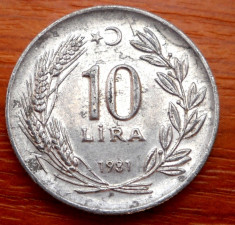 TURCIA 10 LIRE 1981 foto