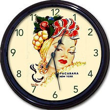 273.Ceas de perete vintage - COPACABANA NEW YORK CARMEN MIRANDA