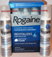 ROGAINE Foam Men 5% Minoxidil - Tratament regenerare a parului - Import SUA foto