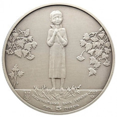 5 Grivne (UAH, Hryvnia) 2007 - Ucraina - Holodomor - Genocidul poporului ucrainean 1932-1933 foto