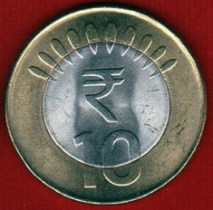 India 10 rupia 2011 UNC foto