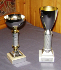 Trofeu / Cupa / Pocal - de colectie - alama - marcata - 1986, 1987 foto