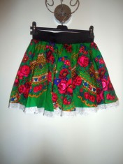 Fusta etno basma traditionala model russian gipsy verde foto
