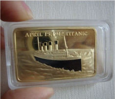 Lingou Titanic placat cu aur de 24k SUPER PRET foto