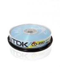 CD-R TDK, 700MB, 52x, bulk 10buc - 004223 foto