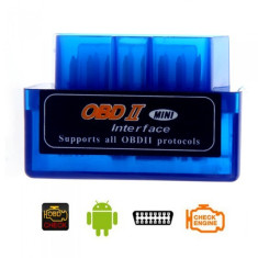Super MINI OBD2 OBDII ELM 327 Bluetooth INTERFATA TESTER DIAGNOZA OBD2 CAN-BUS Scaner ULTIMA VERSIUNE Smartphone Android iPhone foto