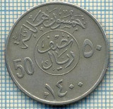 3704 MONEDA - ARABIA SAUDITA - 50 HALALA (1/2 RIYAL)- anul 1979(1400) ?-starea care se vede