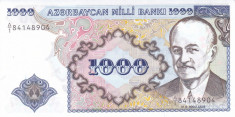 Bancnota Azerbaidjan 1.000 Manat (1993) - P20a ( serie fractionara - $20 ) UNC foto
