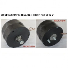 GENERATOR EOLIANA SAU HIDRO 12 V 500 W foto