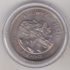 bnk mnd Jersey 25 pence ( 1 crown ) 1977 unc