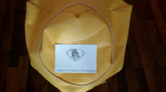 Set deosebit colier perle 110cm + brosa portelan aurit foto