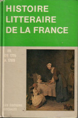 Histoire litteraire de la France de la1715 la 1789 foto