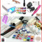 KIT SET UNGHII FALSE GEL UV MANICHIURA LAMPA 36W, GELURI COLOR,PILA ELECTRICA PROFESIONALA, PENSULE,PRIMER, TOPCOAT