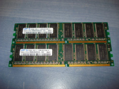 Memorie Ram Samsung DDR1 1GB dual channel kit 2x 512MB 400Mhz PC3200 foto