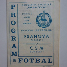 Program fotbal PRAHOVA Ploiesti - CSM Borzesti 06.06.1976