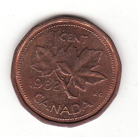 Canada 1 cent 1982 - Elizabeth II foto