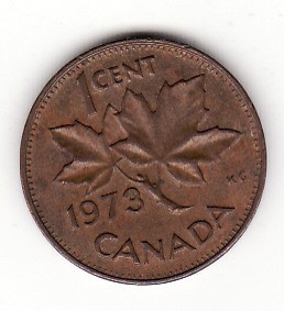 Canada 1 cent 1973 - Elizabeth II foto