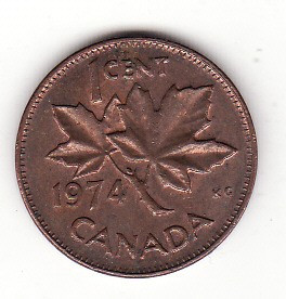 Canada 1 cent 1974 - Elizabeth II foto