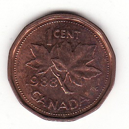 Canada 1 cent 1988 - Elizabeth II foto